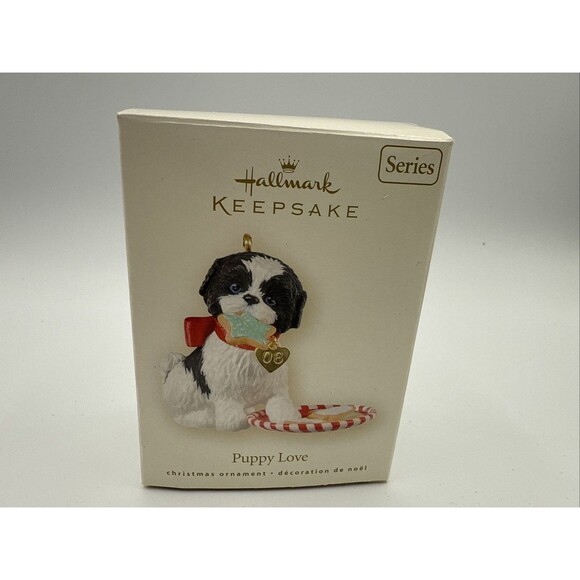 2008 Hallmark Puppy Love 18th Dog Series Shih Tzu Christmas Ornament Cookies - Picture 6 of 15